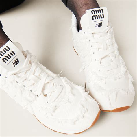 miu miu denim sneaker
